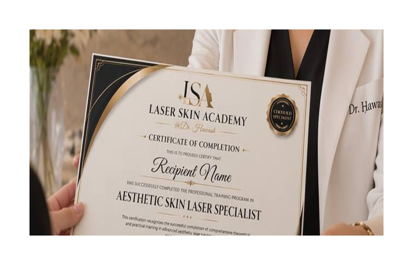 Laser Skin Academy certificate preview